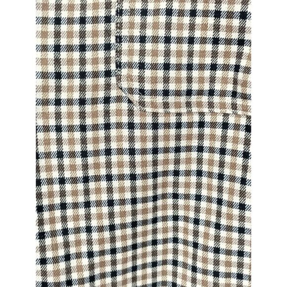 Who What Wear Womens Size 2 High Rise Plaid Cropped Wide Leg Stretch Pants Brown - Picture 9 of 11